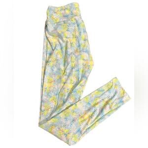 LulaRoe OS Hawaiian Neon Leggings (one size)